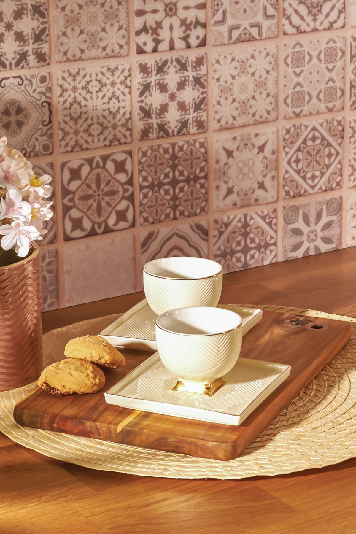 Karaca-Art Deco Creme 90 ml Persönlichkeit Kaffeetassen-Set - 2 Personen 2
