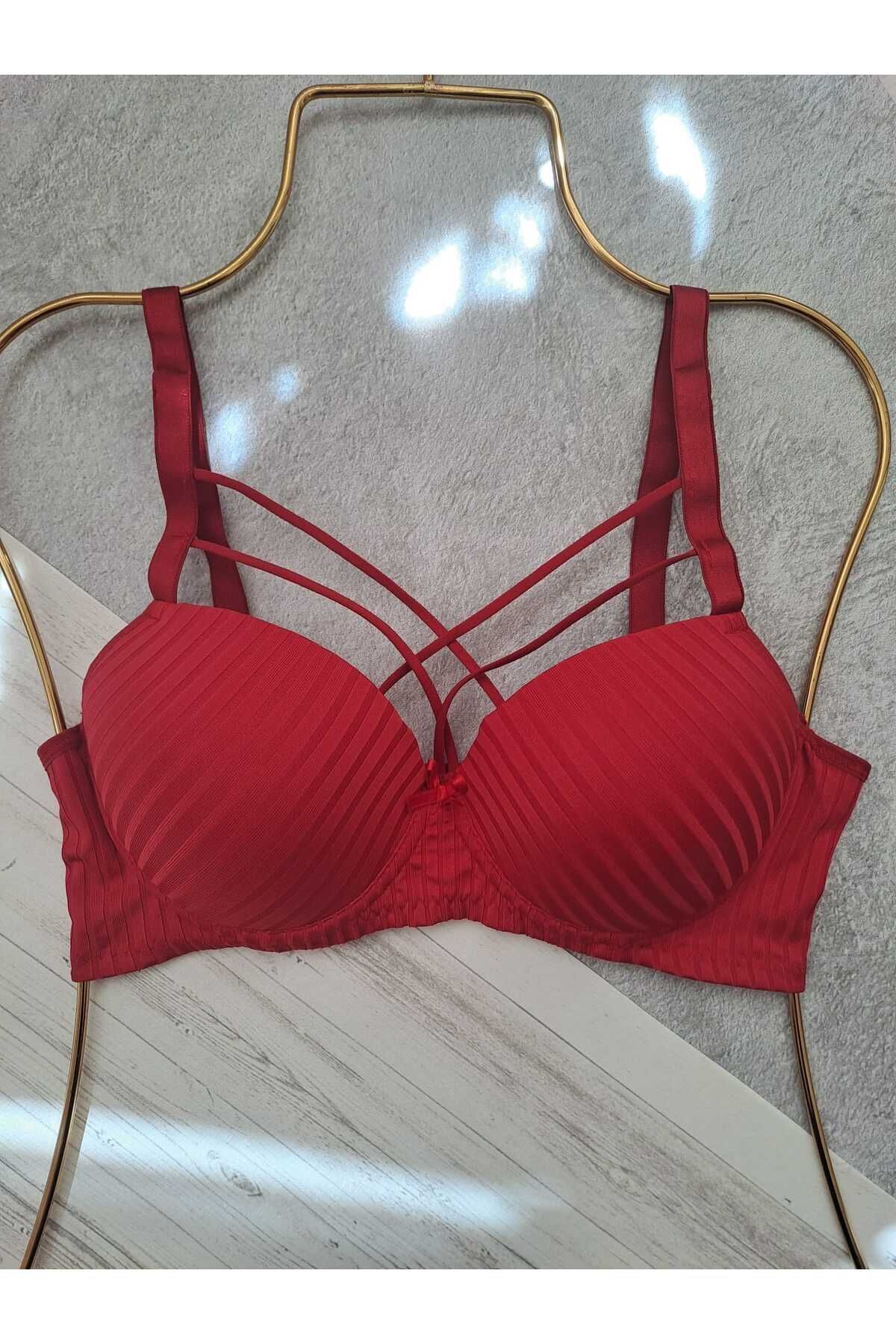 NARIYA  Kadın Büyük Beden C Cup Toparlayıcı Sütyen Günlük Boş Cup Balenli Toplayıcı Sütyen Yarım Atlet - Görsel 5