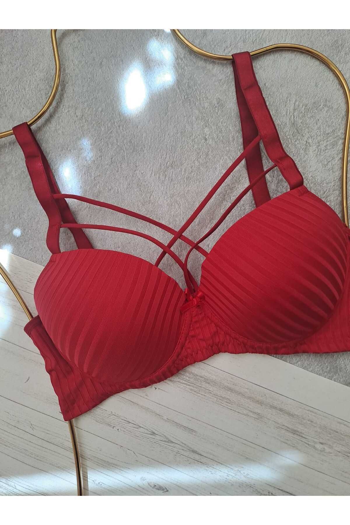 NARIYA  Kadın Büyük Beden C Cup Toparlayıcı Sütyen Günlük Boş Cup Balenli Toplayıcı Sütyen Yarım Atlet - Görsel 3