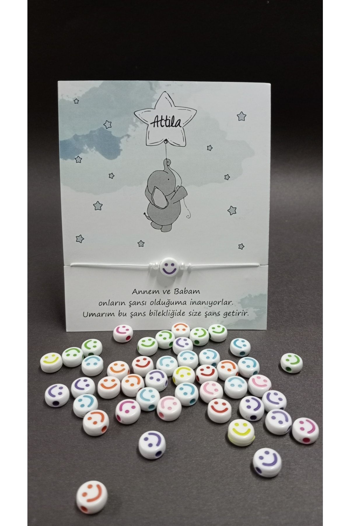 Personalized Name Luck Bracelet Birthday, Birthday, Newborn, 6 Months,Baby,Mawlid, Gift 15 Pieces