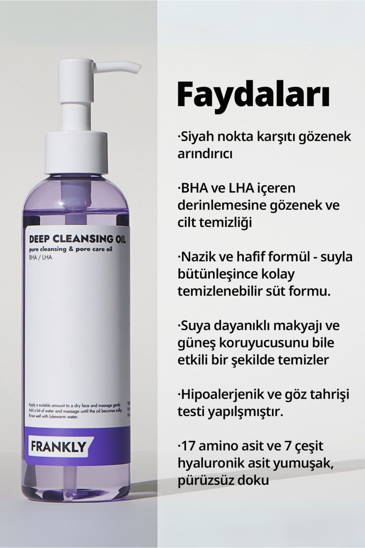 روغن پاک کننده آرایش عمیق پوست سر سیاه حاوی 200 میلی لیتر BHA FRANKLY