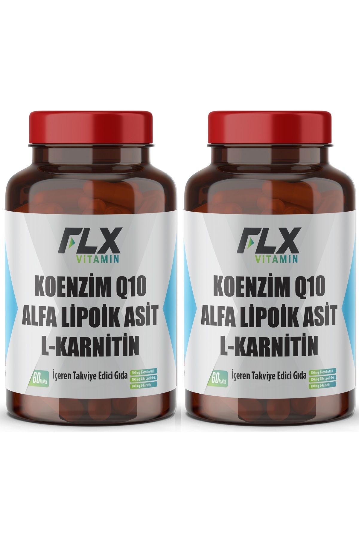 FLX Coenzyme Koenzyme Q-10 L-carnitine Alpha Lipoic Acid 60 Tablet X 2 Kutu