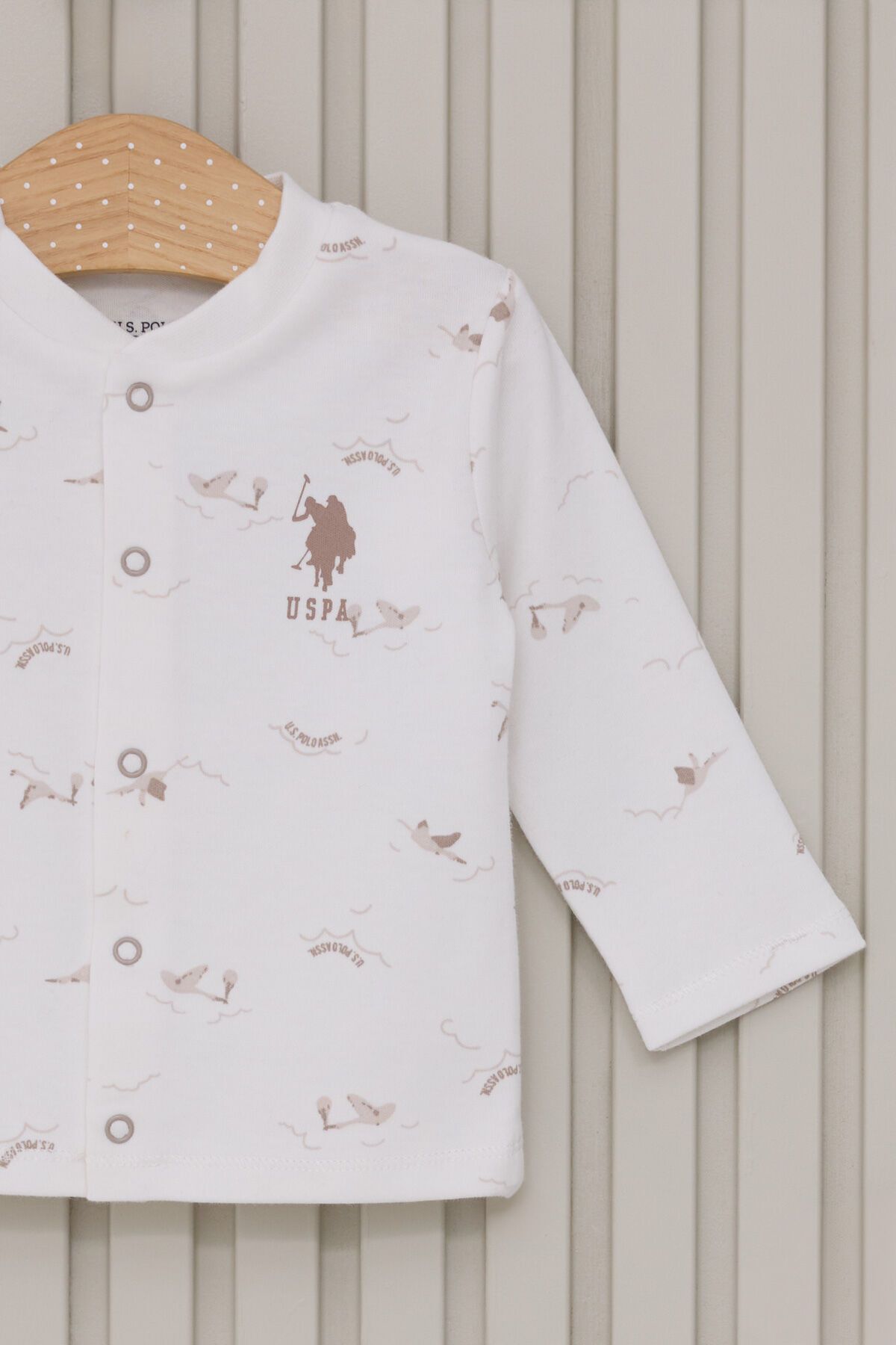 ست 3 تکه کرم نوزاد پسر U.S. Polo Assn.