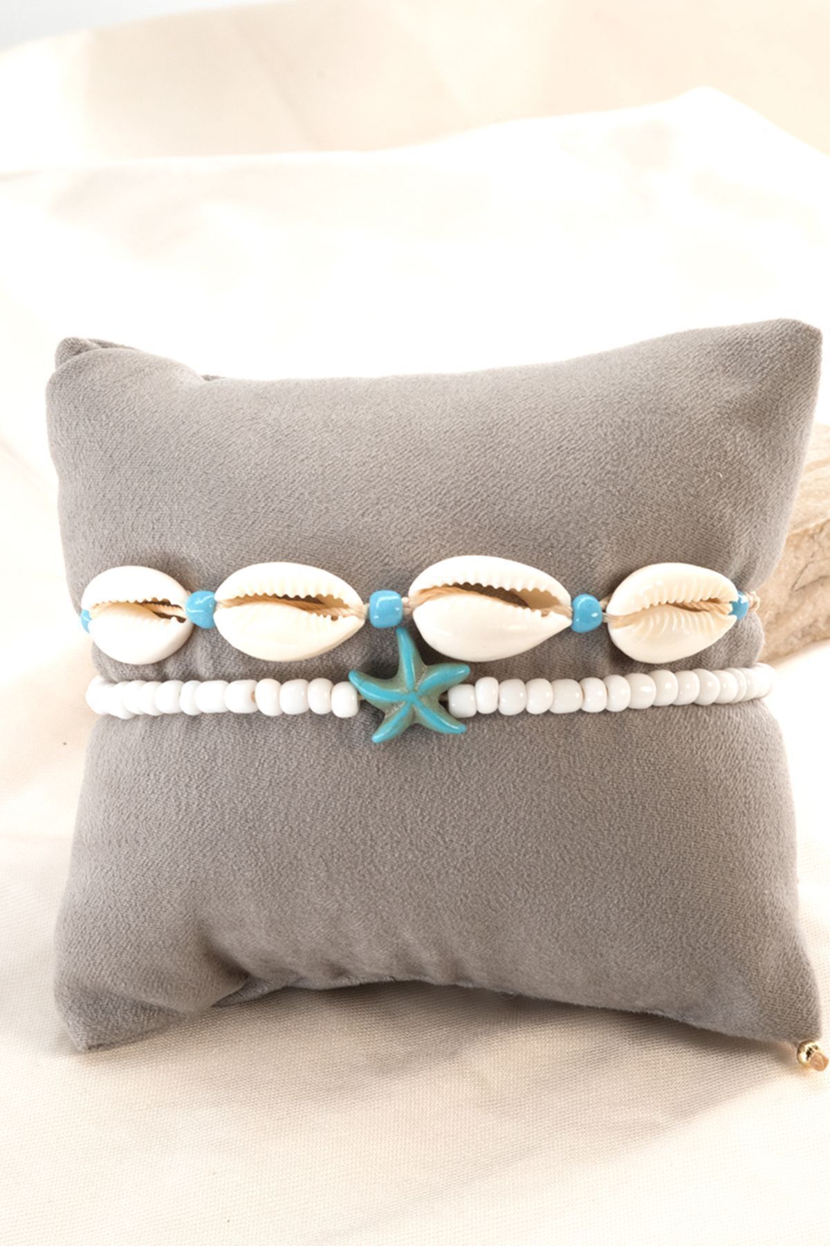 Chillin'-Seashell and Starfish - Double Anklet Set with Adjustable Elevator 2