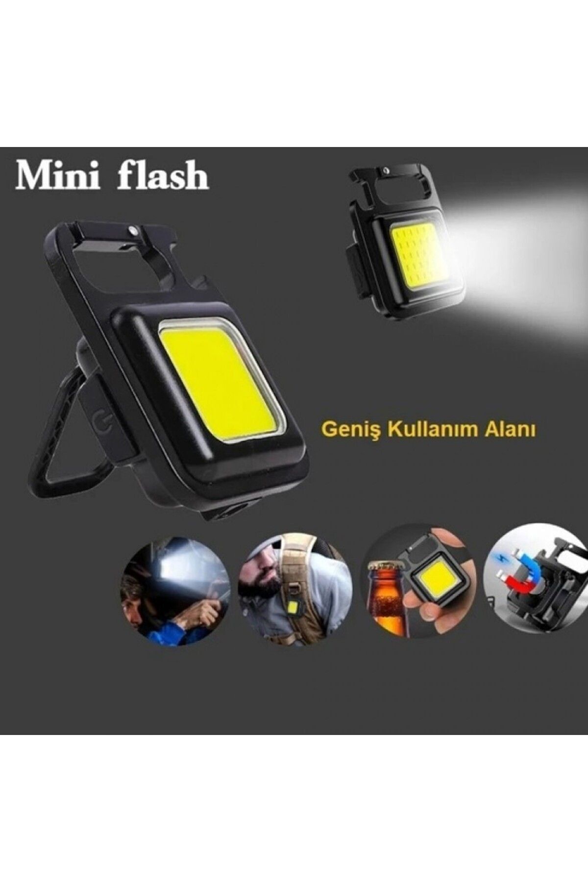 Camping Lamp with Magnet Keychain Mini Camping Lamp