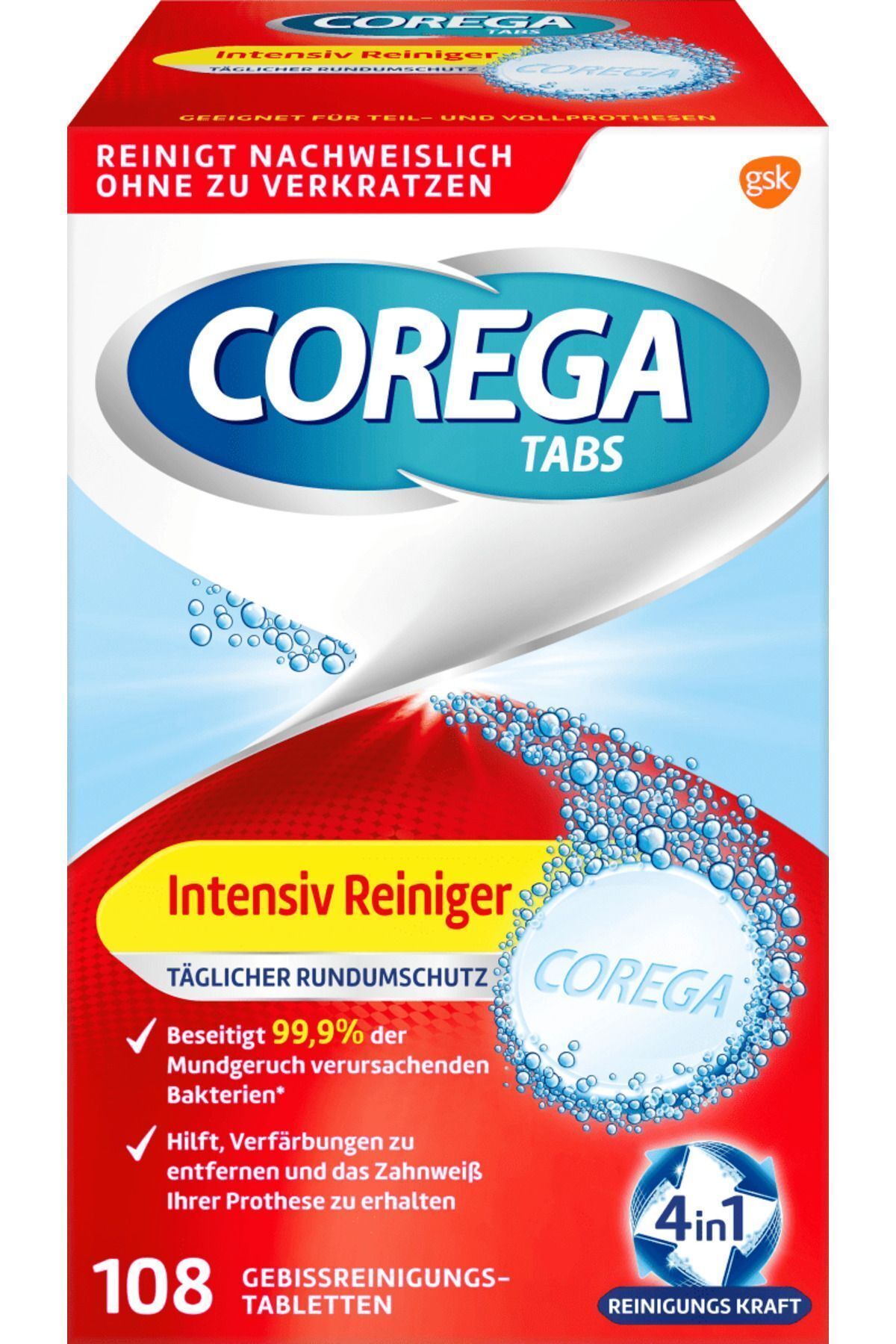 Corega DİŞ PROTEZ AĞIZ TEMİZLEME 108 TABLET