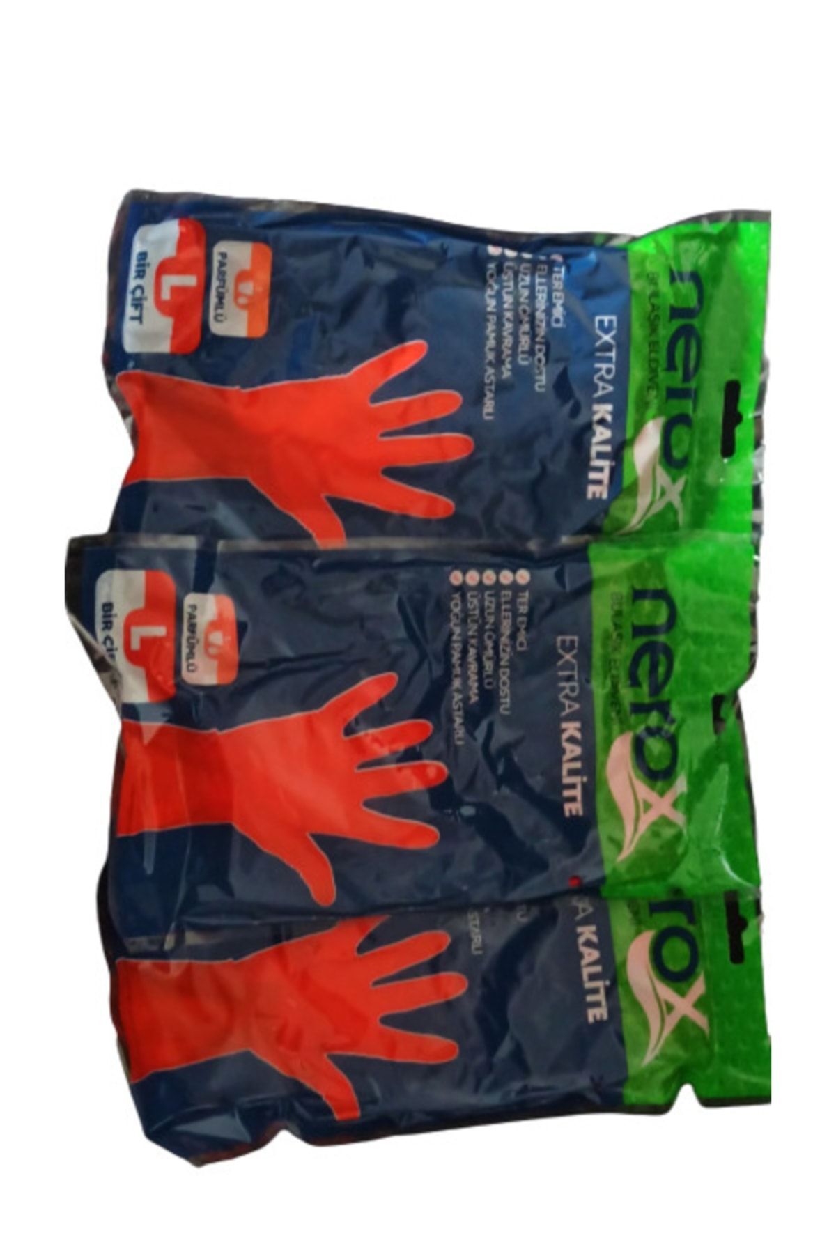 Nerox Perfumed 3 Pieces L Size 9-9,5 Gloves Numbered Cleaning and Dish Gloves