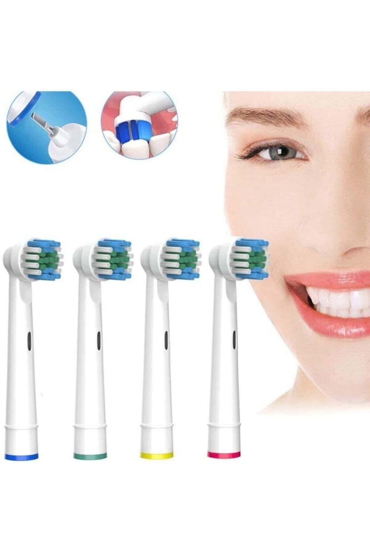 Orident Şarjlı Diş Fırçası Oral-b Uyumlu 4 Adet Yedek Başlık