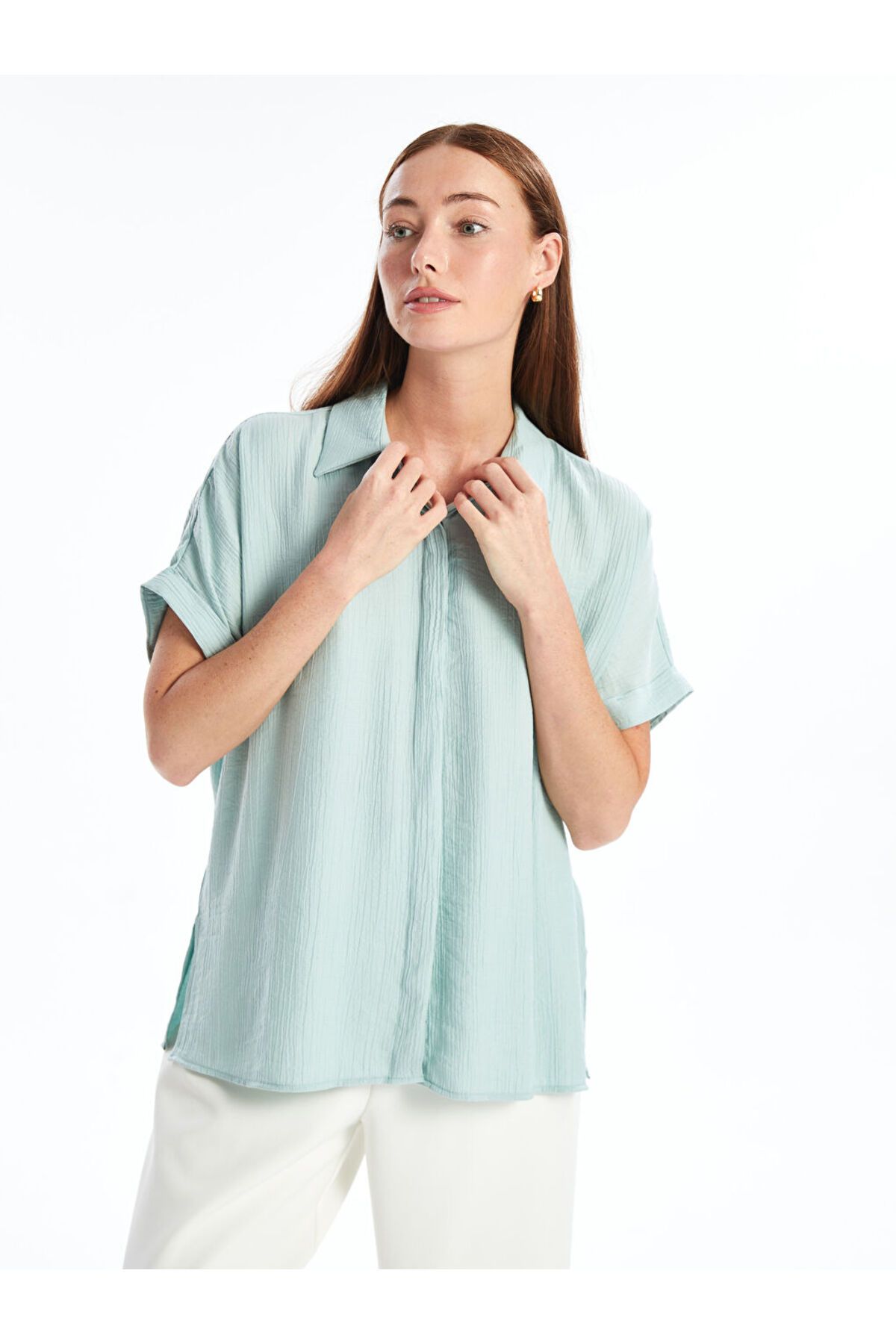 LC Waikiki Koszula Damska Oversize - Krótki Rękaw Kobieta - 48