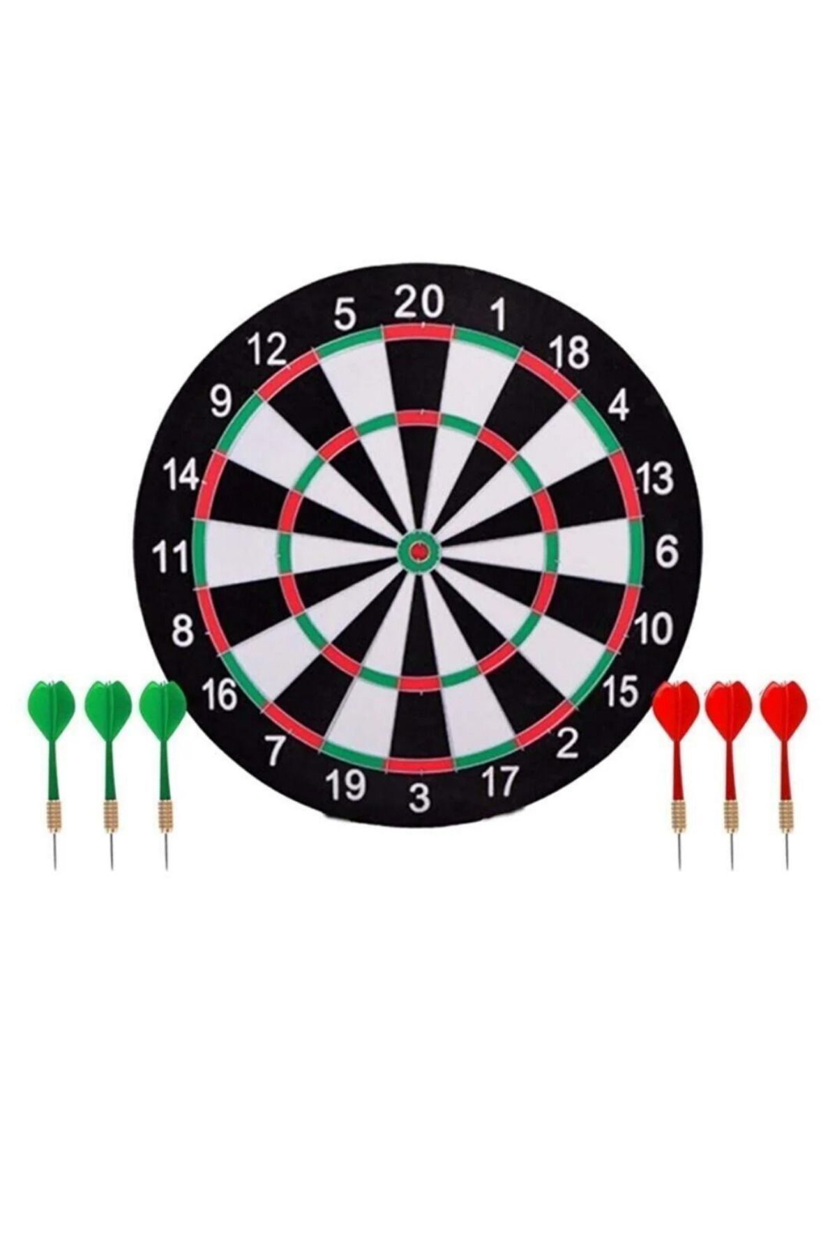 İMVULA Büyük Boy Dart Seti 36 Cm Çift Taraflı Dart Hedef Tatası 6 Oklu