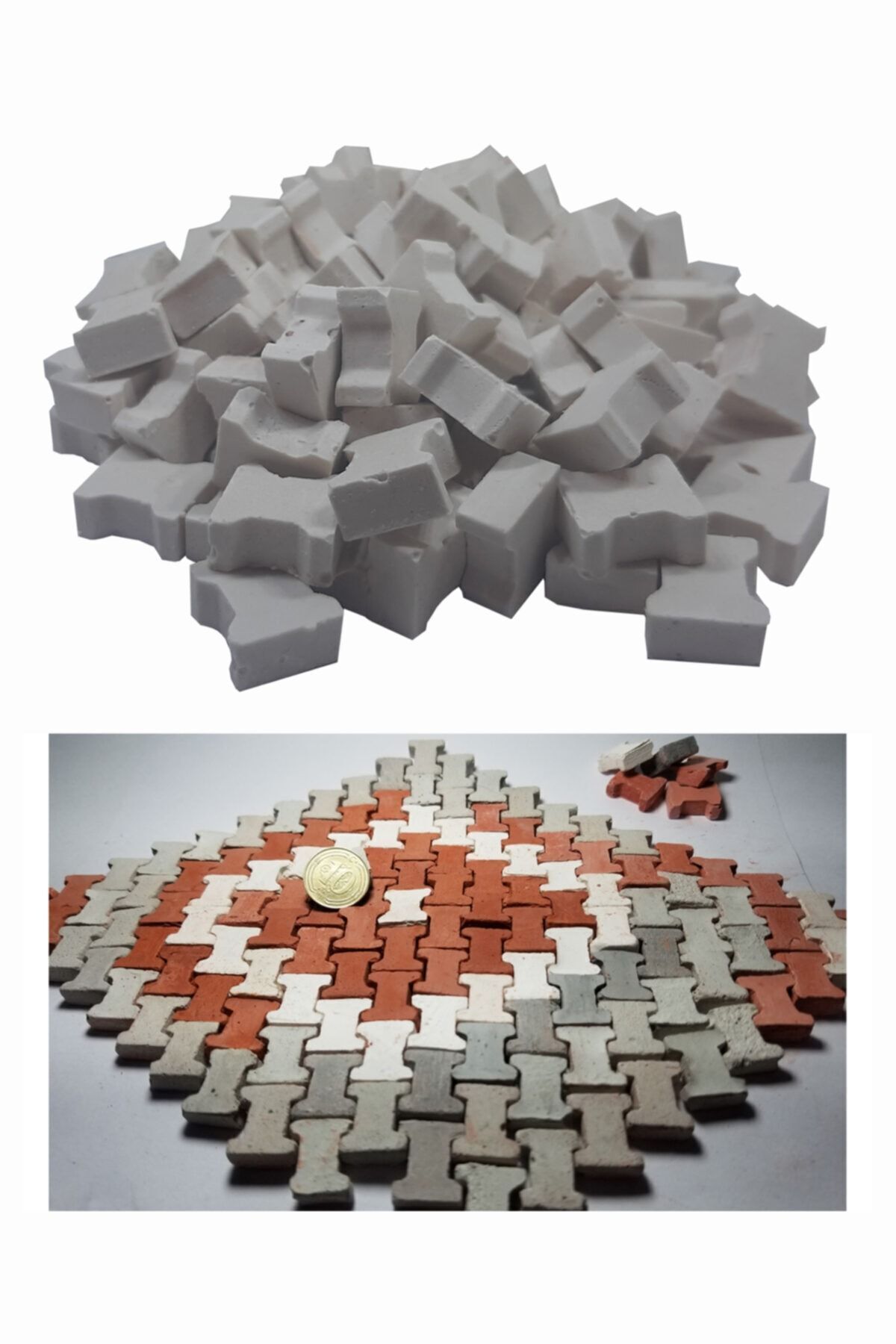 sarıhan Minyatür Tuğla Parke Taşı 100 Adet