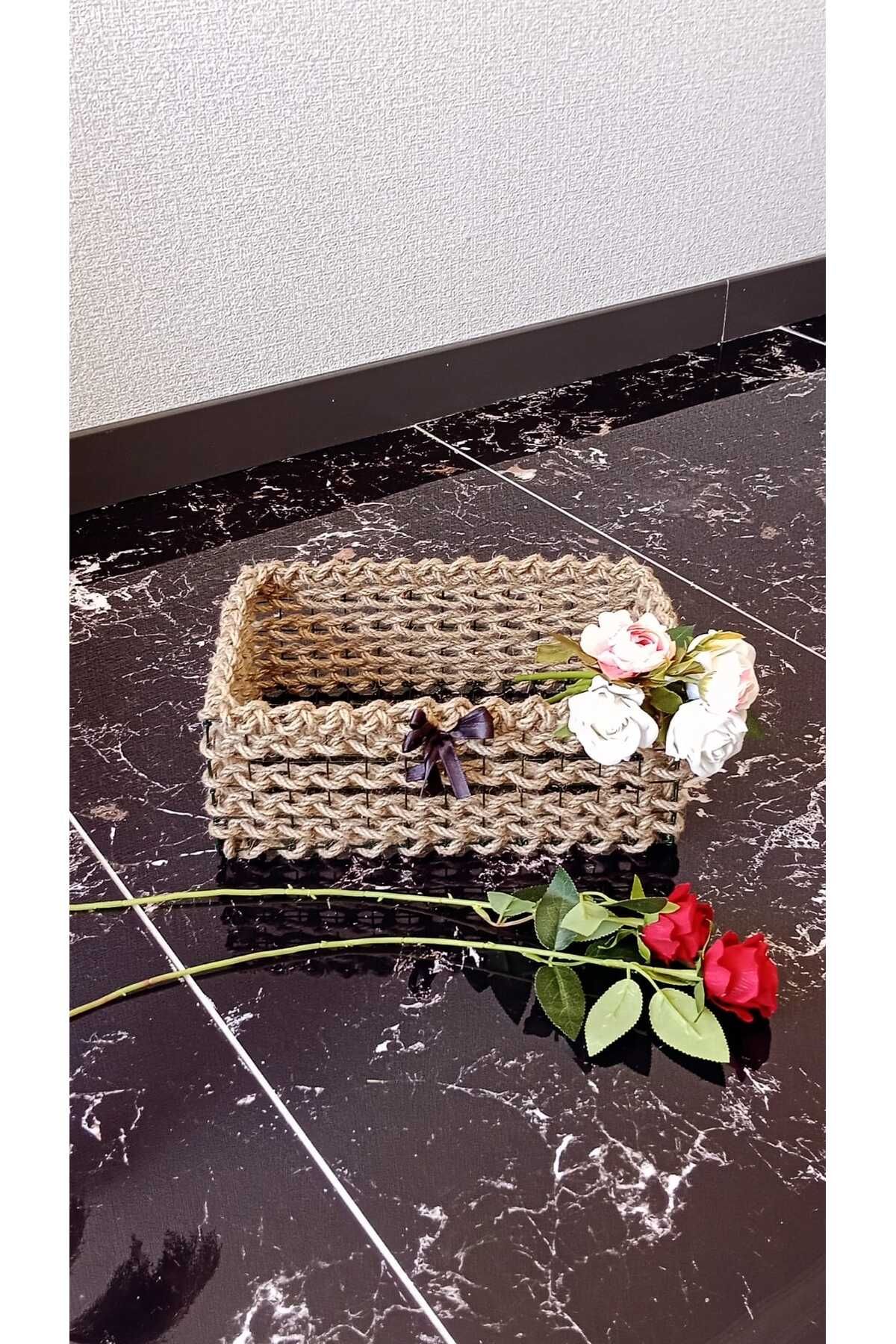 Egindra Mini Organizator - Coș Decorativ Pentru Șervețele Din Împletitură Din Răchită - One Size