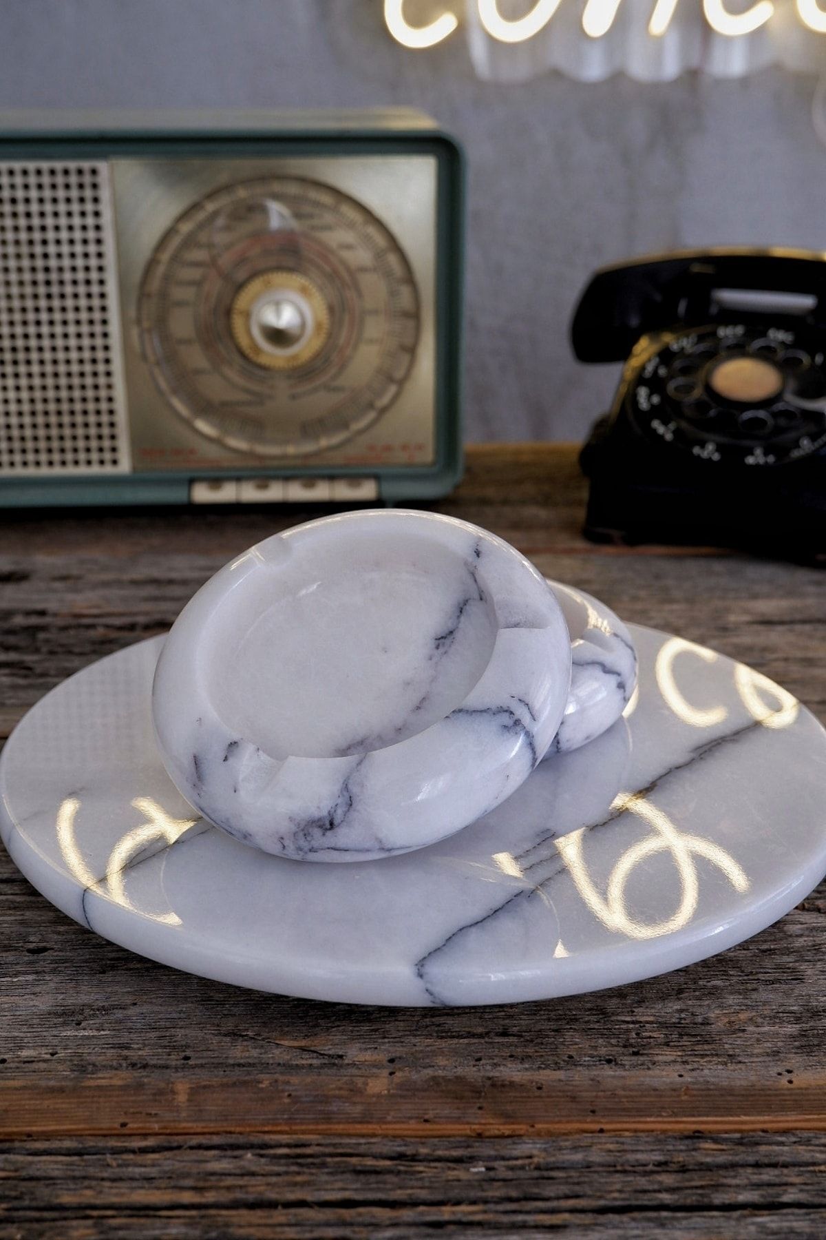 Voodo Concept-Lilac Marble Round Ashtray 4