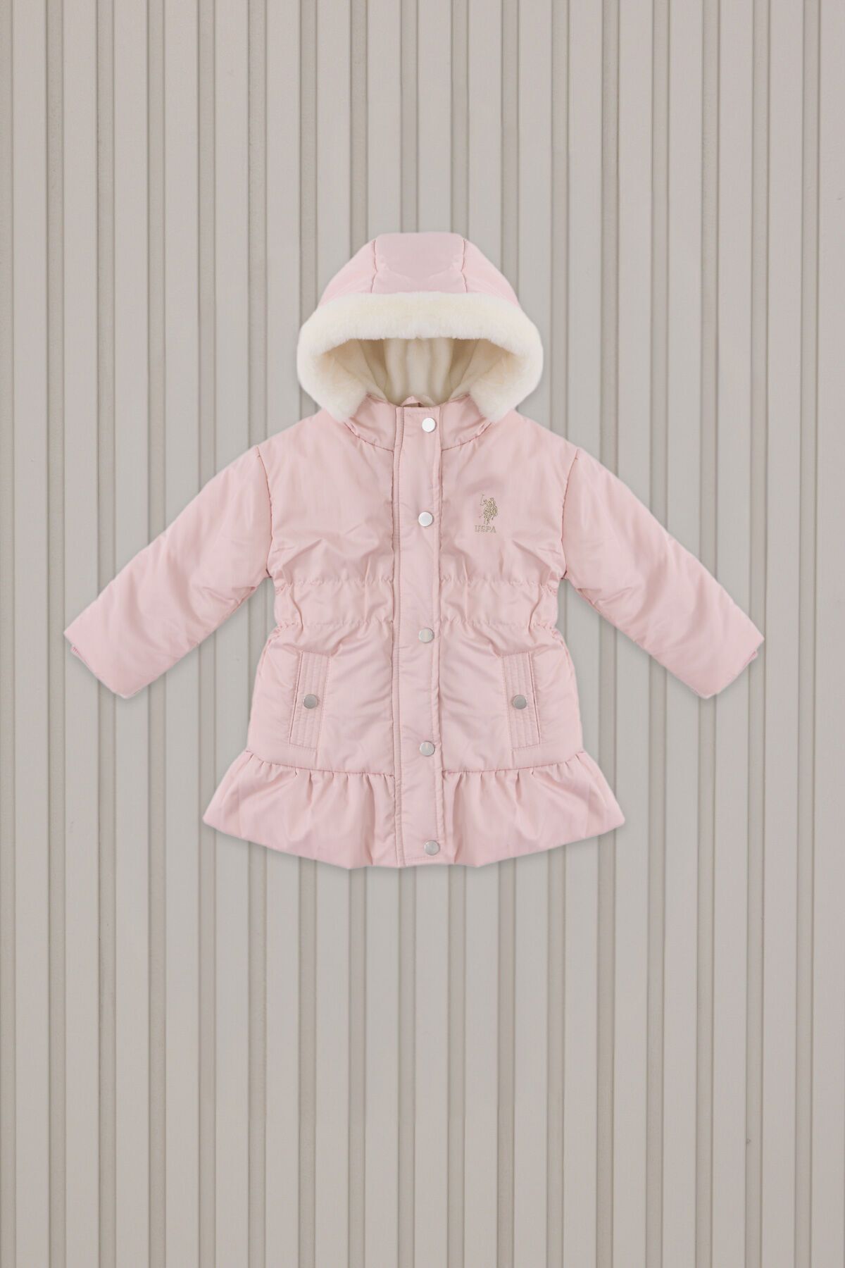 U.S. Polo Assn.-Baby Girl Pink Baby Coat 1