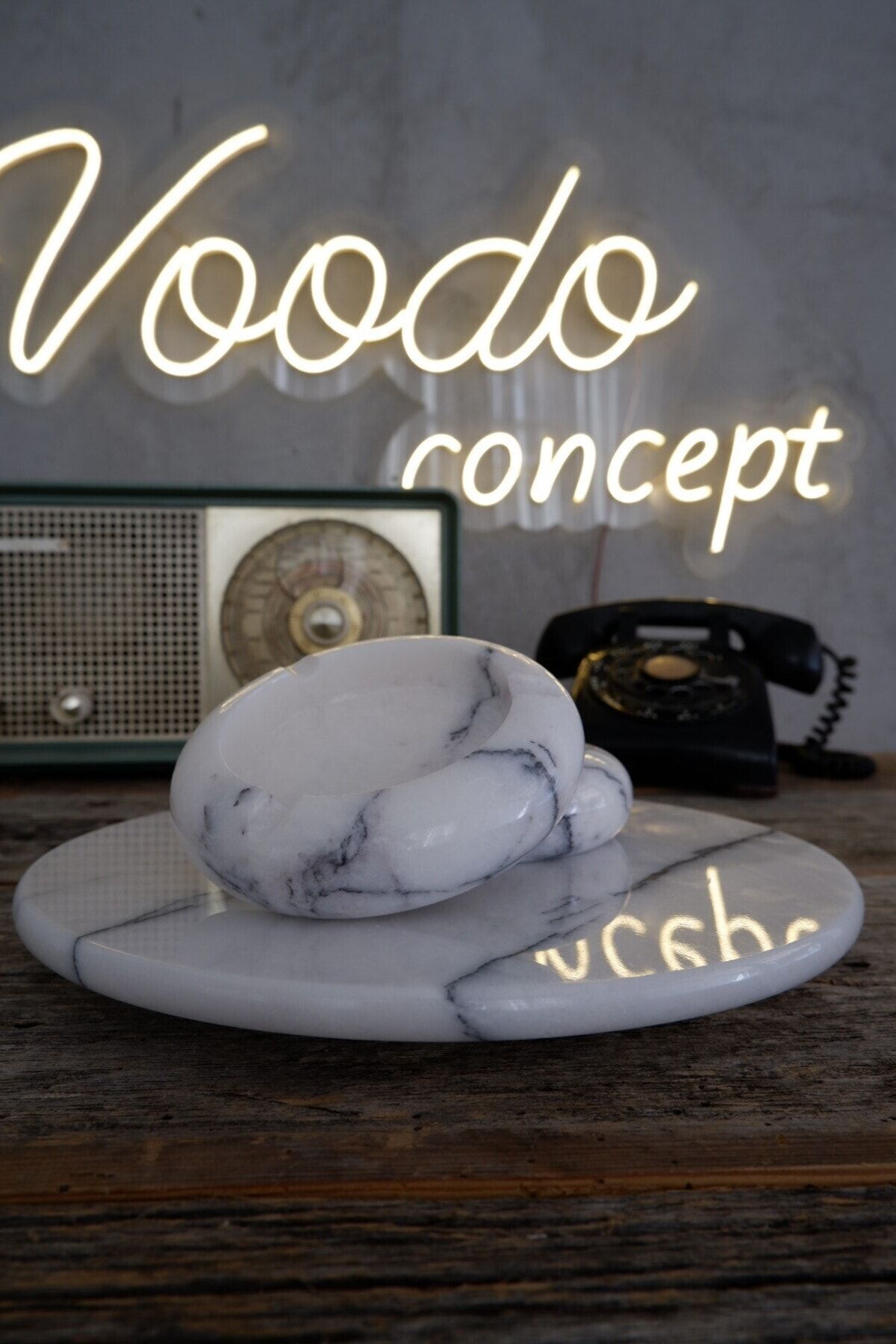 Voodo Concept-Lilac Marble Round Ashtray 3