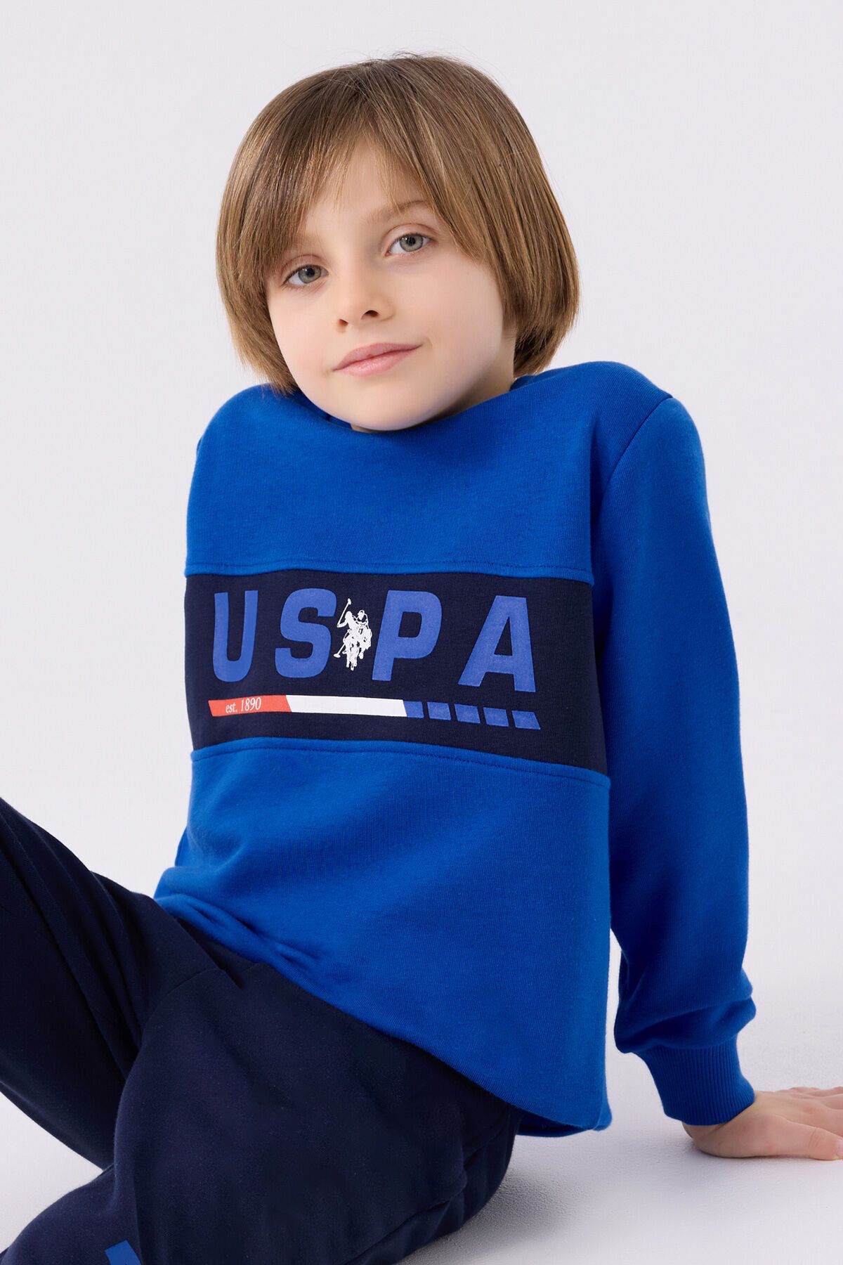 U.S. Polo Assn.-Boy's Blue Tracksuit Set 2