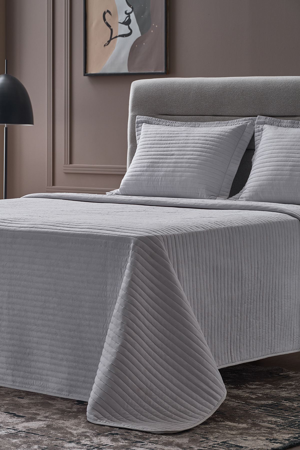 Doqu Home-Light Gray Single Otto Bedspread 4