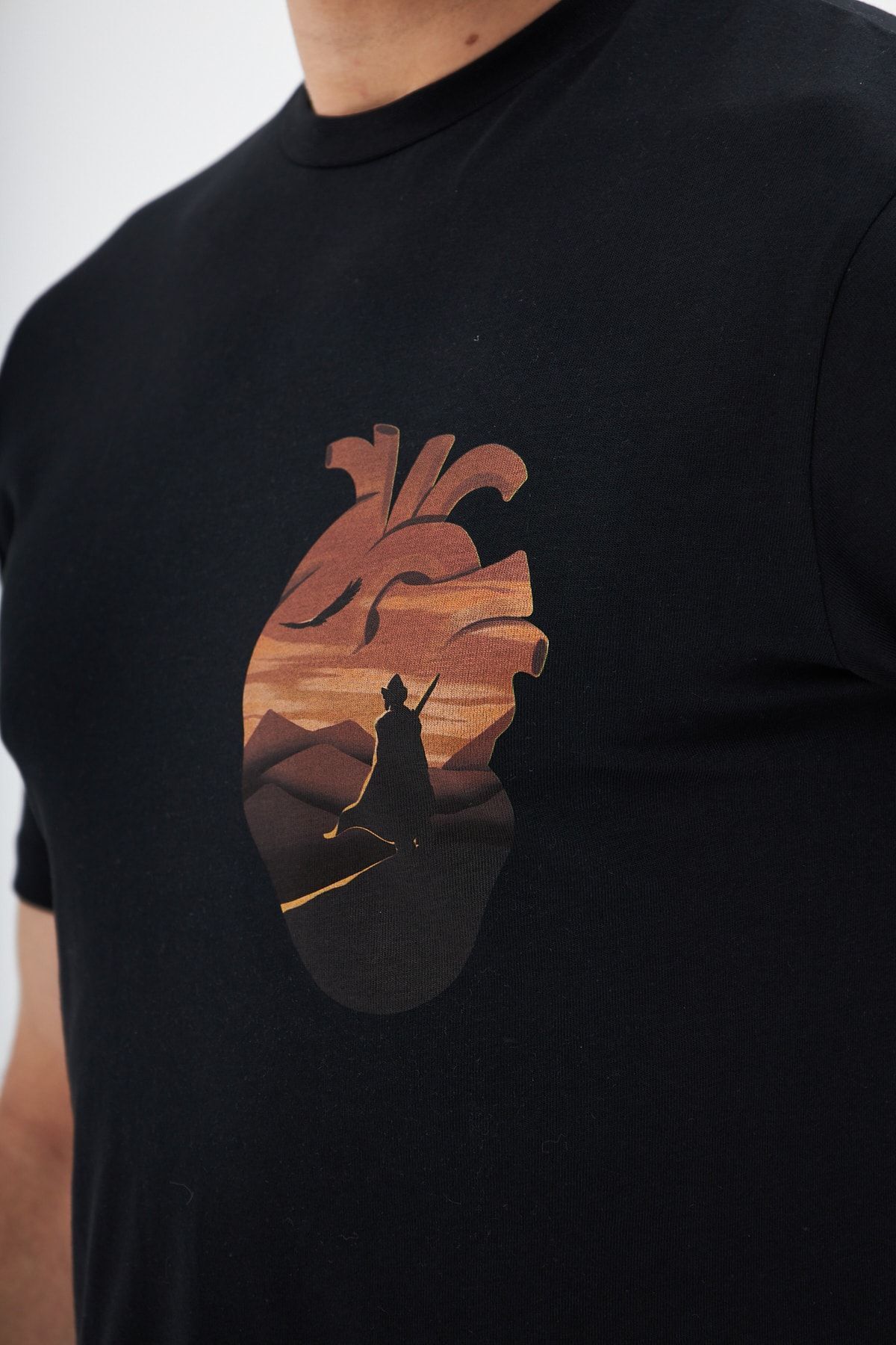 Mesfeno-Tricou cu imprimeu pentru piept și spate pentru bărbați 4