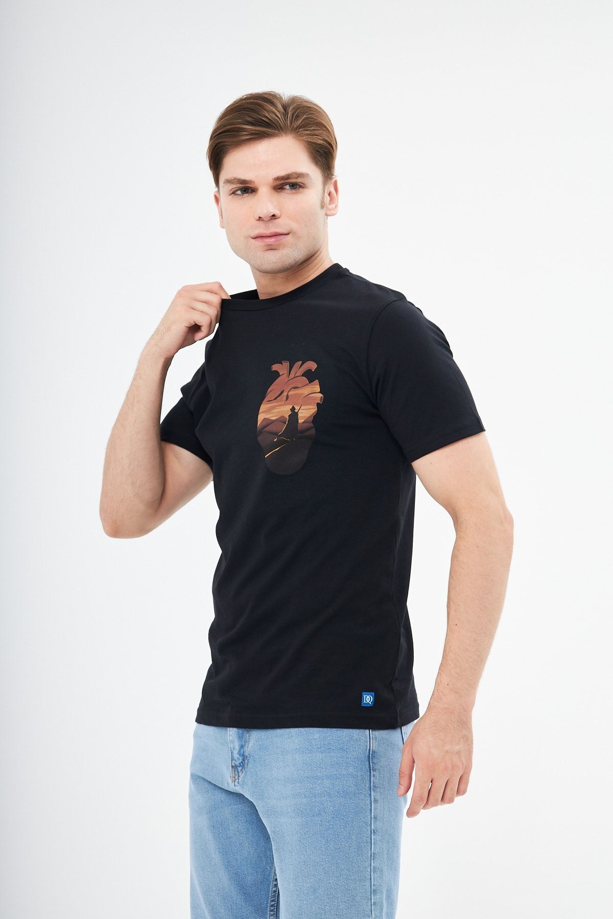 Mesfeno-Tricou cu imprimeu pentru piept și spate pentru bărbați 2