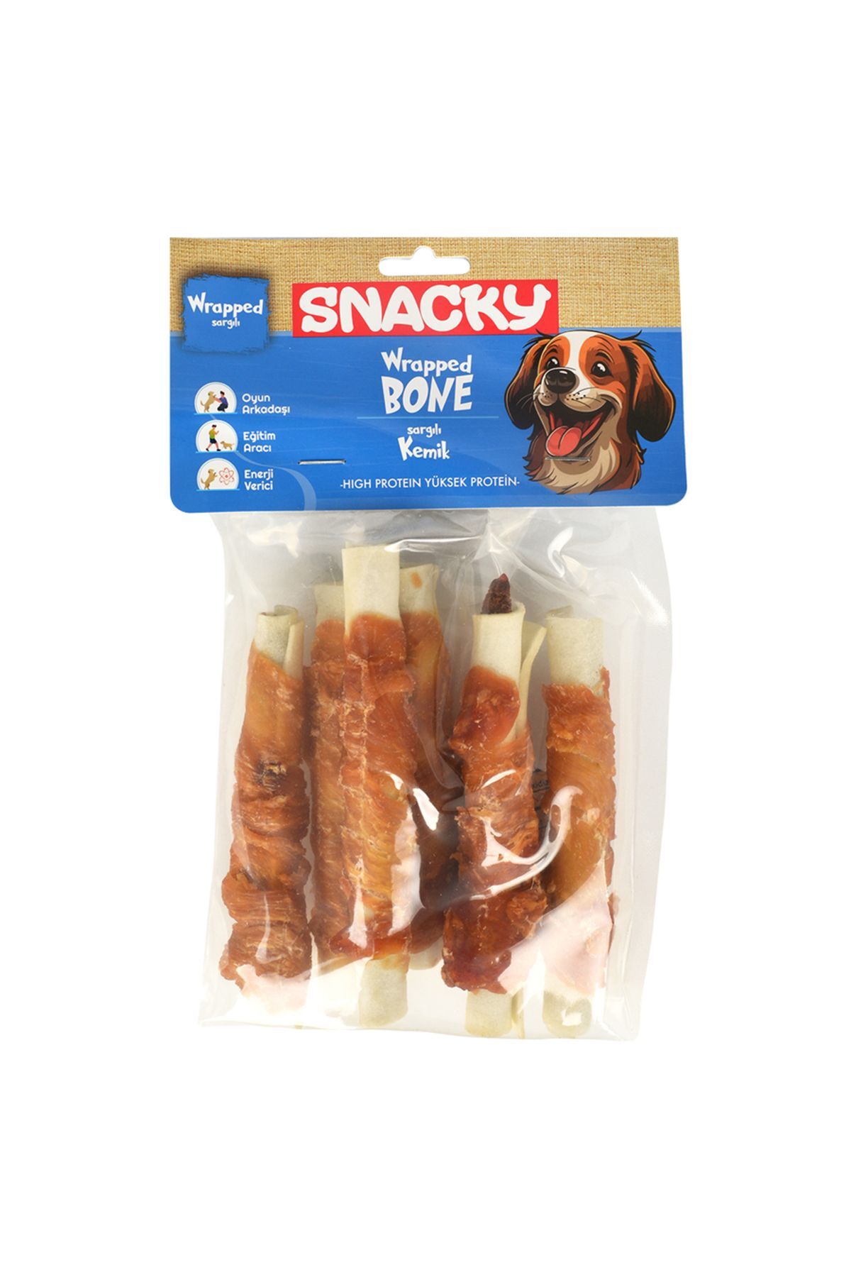 Snacky Tavuk ve Ciger Sargılı Köpek Ödülü 6lı 13cm 168gr