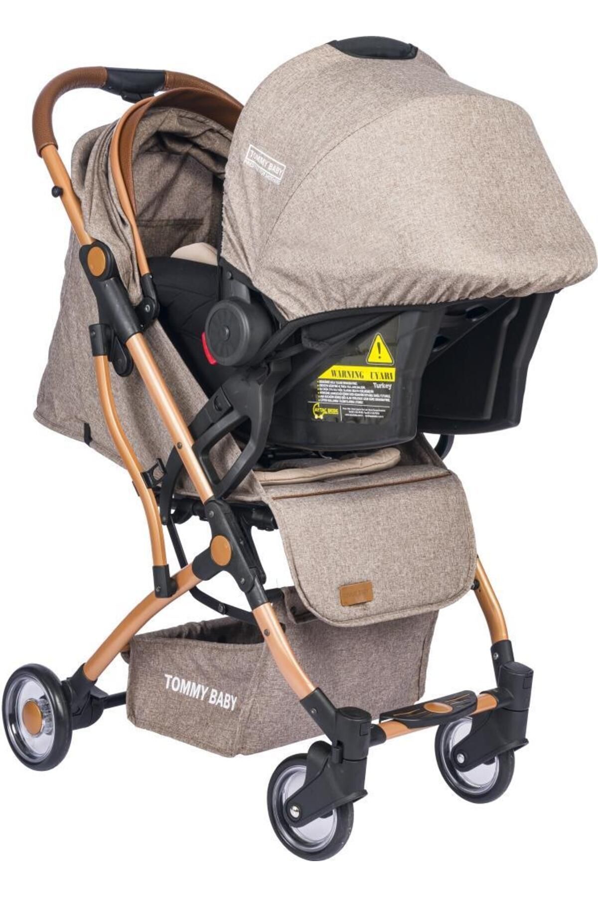Tommybaby Mia Kabin Travel Bebek Arabası Gold Kabin Boy fotoğrafı 4 (önizleme)