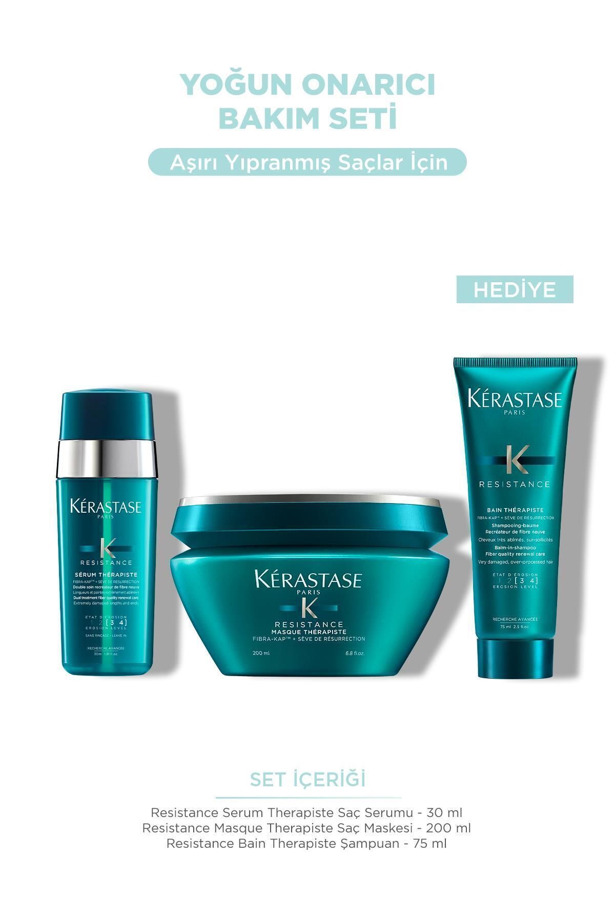 مجموعه هدایای مراقبت از موی ترمیم کننده فشرده Resistance Therapiste Kerastase