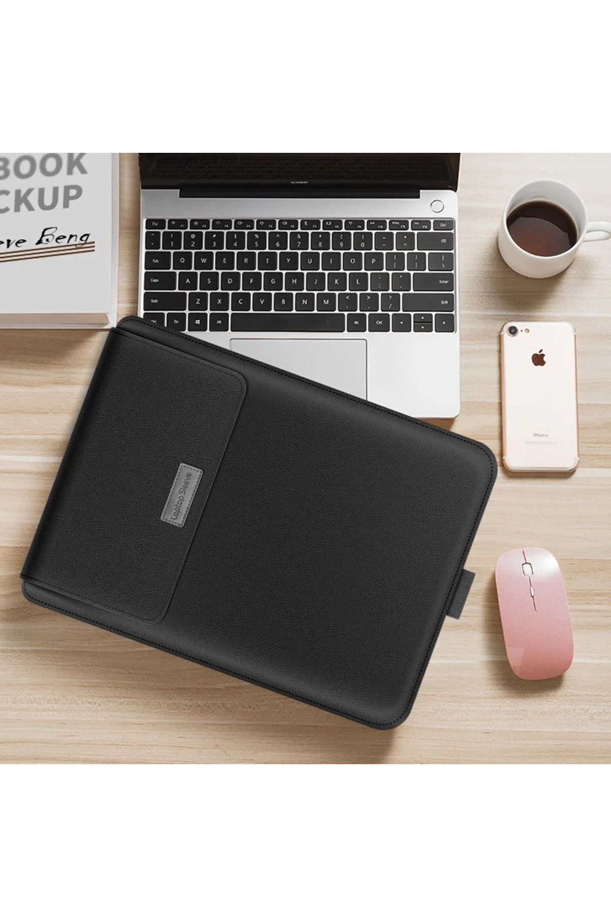 TEKNETSTORE-Macbook Pro 14 ιντσών M3/M3 Pro/M3 Max - Δερμάτινη τσάντα μαγνήτη A2992 4