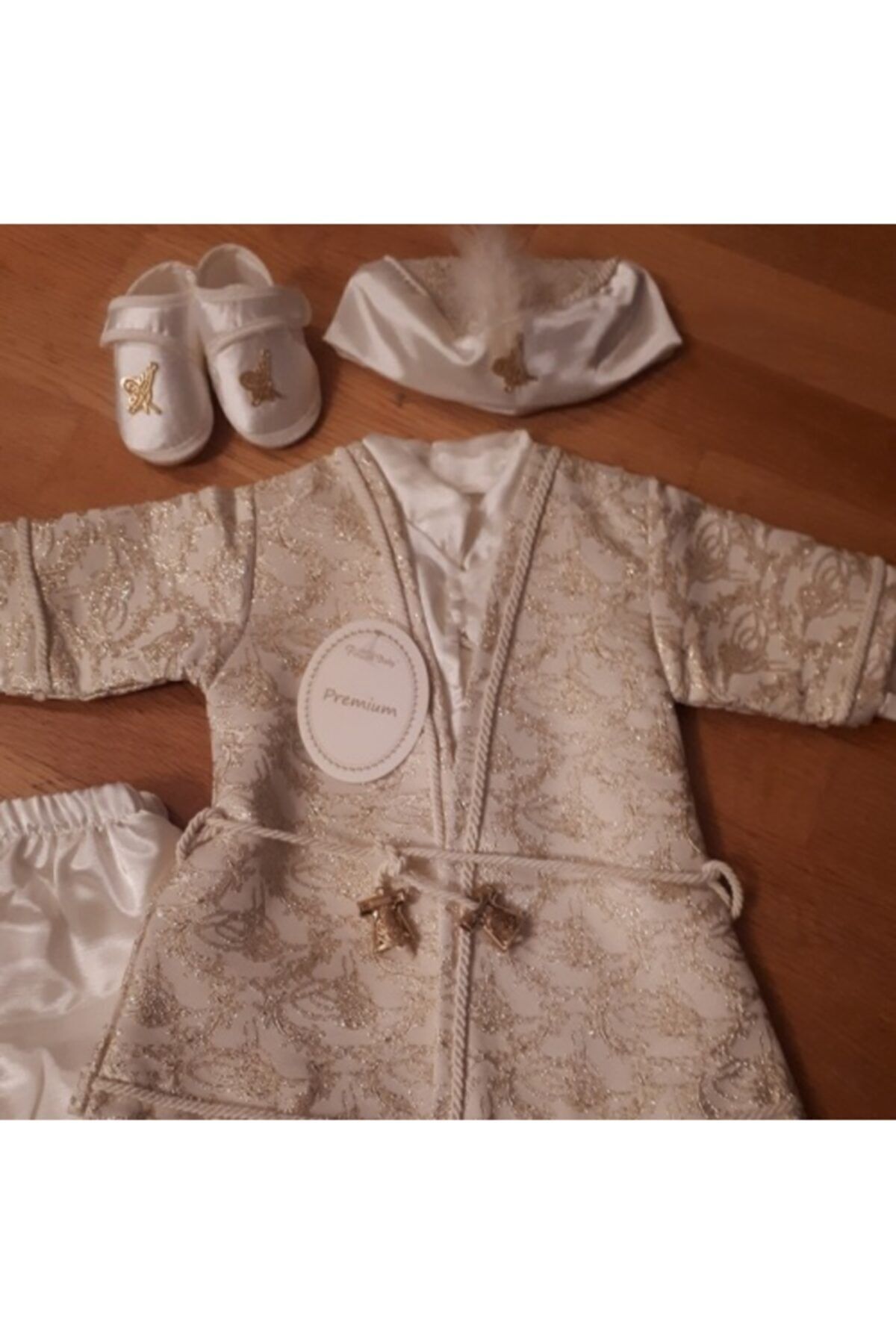 Enjoy-Baby Boy Monogrammed Şehzade Mevlüt Set Circumcision Set, Cream, Circumcision Set Birth Gift 1
