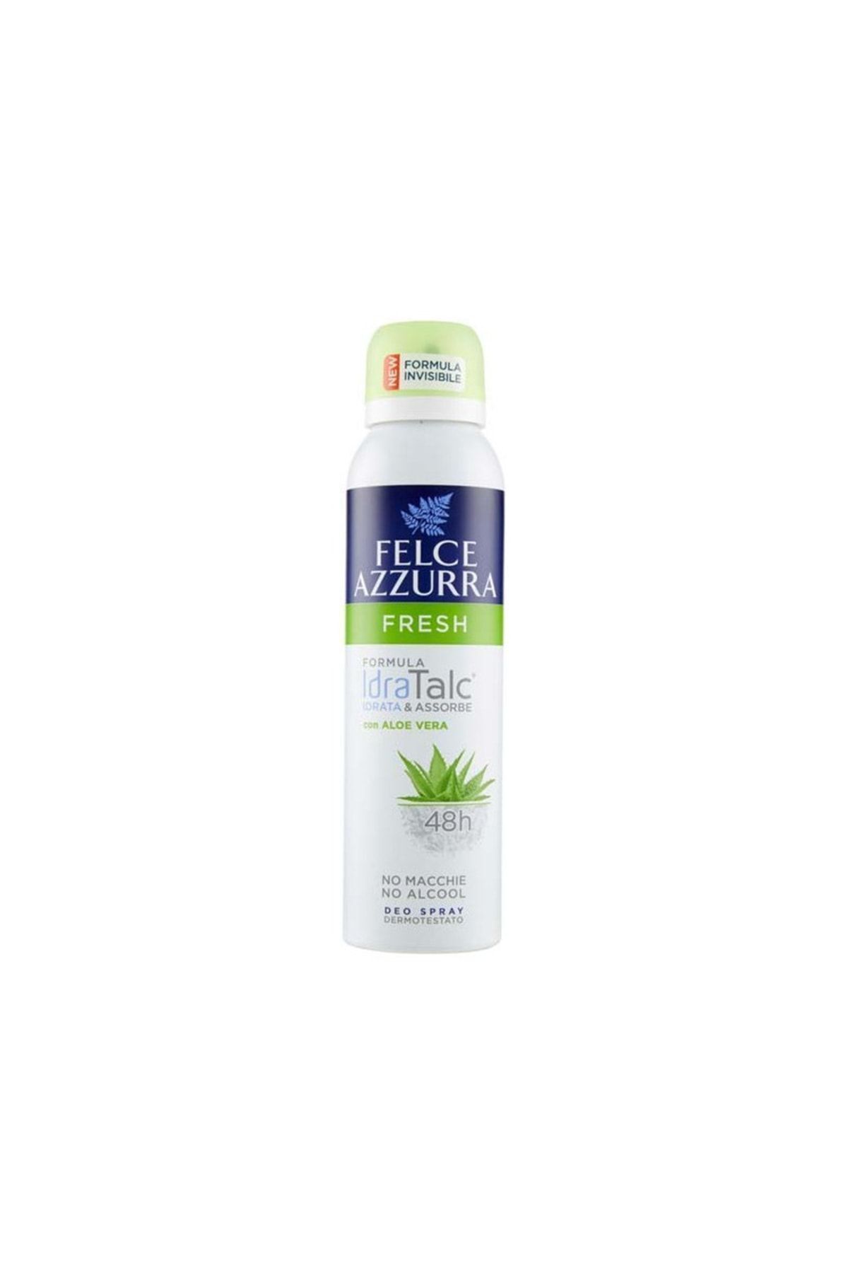 Fresh Idra Talc - اسپری دئو ایتالیایی بدون الکل با آلوئه ورا 150 میلی لیتر Felce Azzura