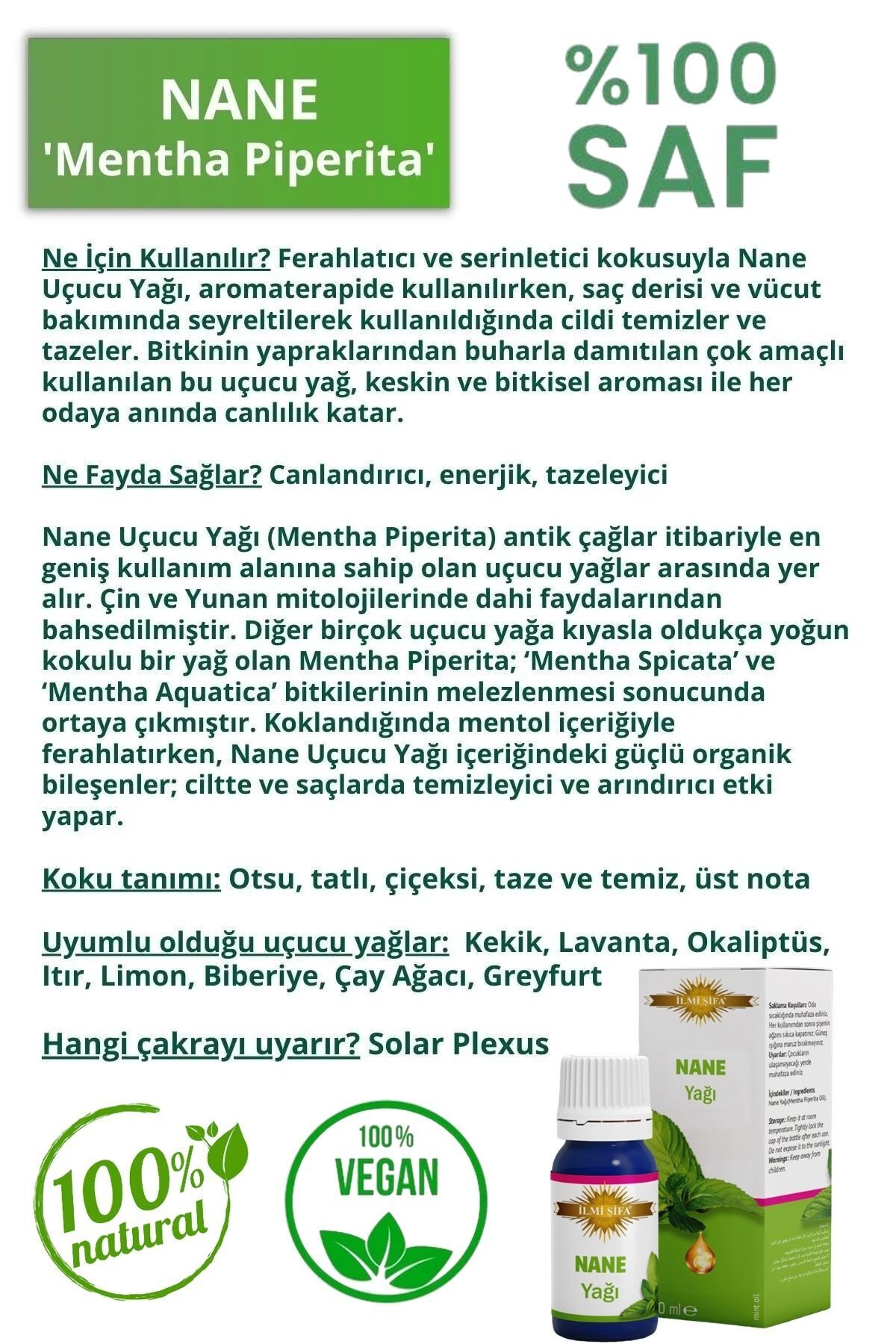 Nane Yağı 20 ml (CANLANMA, TEMİZLİK RAHATLATICI VE FERAHLATICI) — تصویر 2 از 8