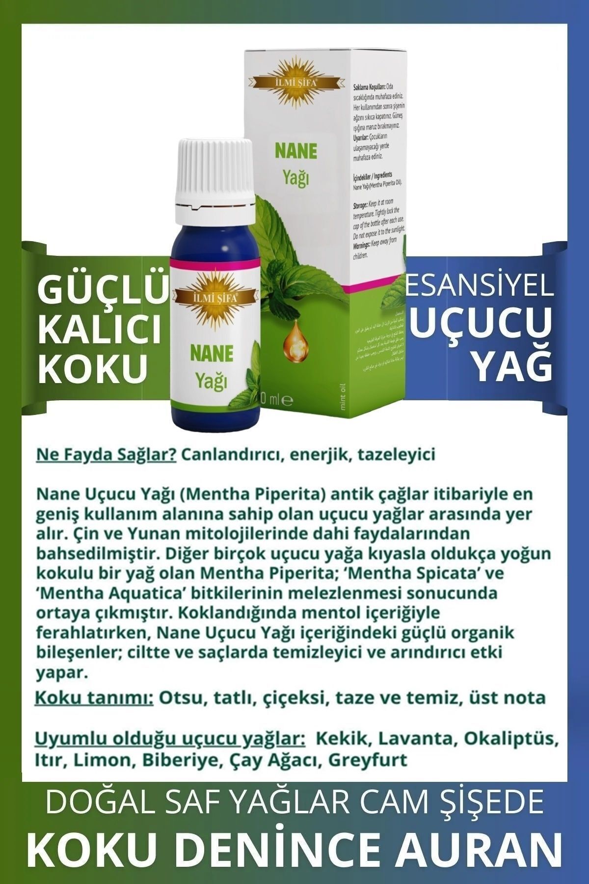 Nane Yağı 20 ml (CANLANMA, TEMİZLİK RAHATLATICI VE FERAHLATICI) — تصویر 6 از 8