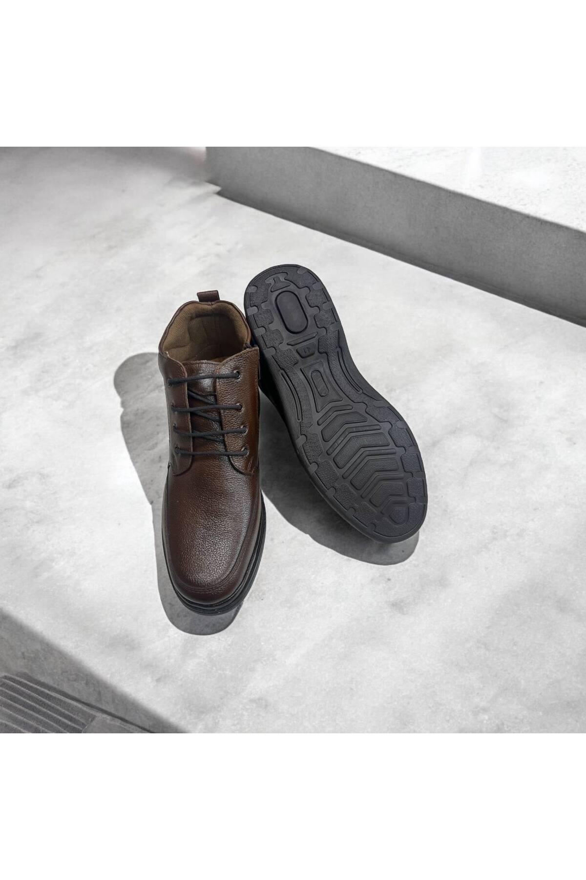 GK SHOES ERKEK AÇIK KAHVERENGİ DERİ BOT görsel 2