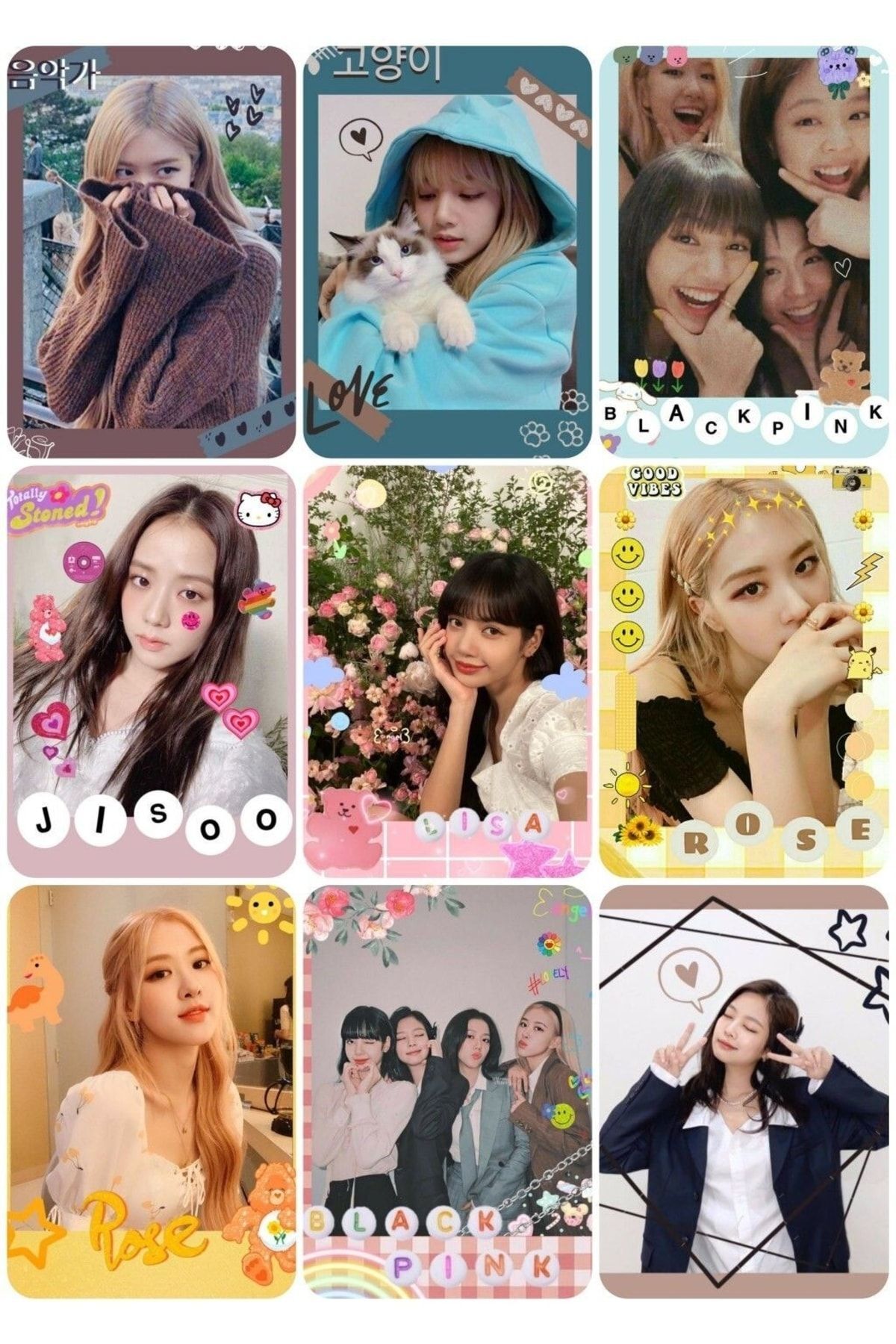 owl bag Black Pink 8 No -kpop- 9 Lu Fotokart Seti