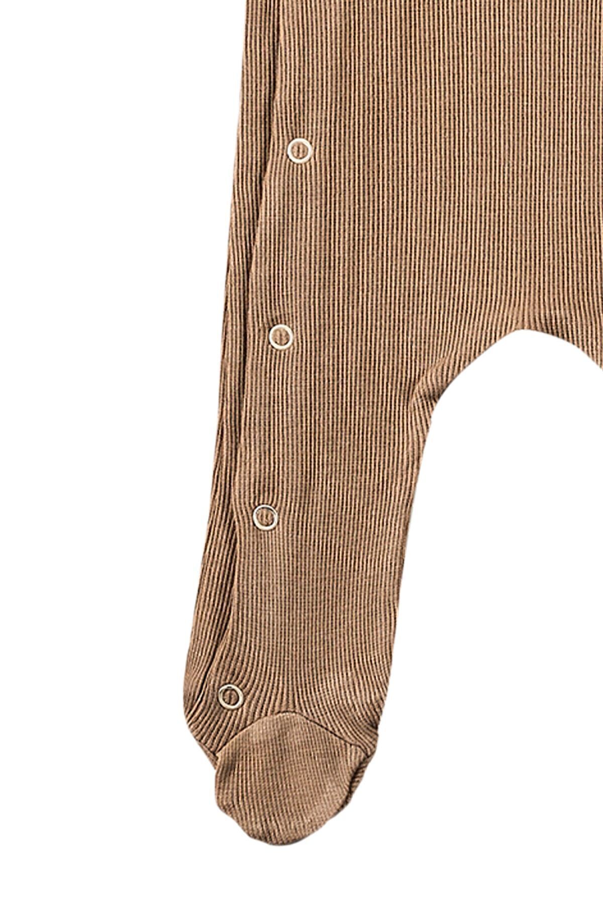 tinylamb Milky Chocolate Bebek Tulum Takımı 2 Parça Unisex Organik Pamuk Yenidoğan Hediye Seti fotoğrafı 6 (önizleme)