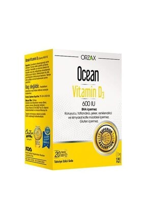 Ocean Ocean Vitamin D3 600 Iu Oral Sprey 20 ml