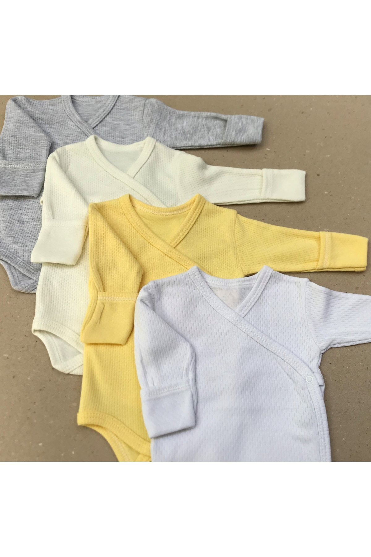 بادی نوزادی پسرانه – دخترانه خاکستری bebedino | 2029048 اورجینال - تصویر 4