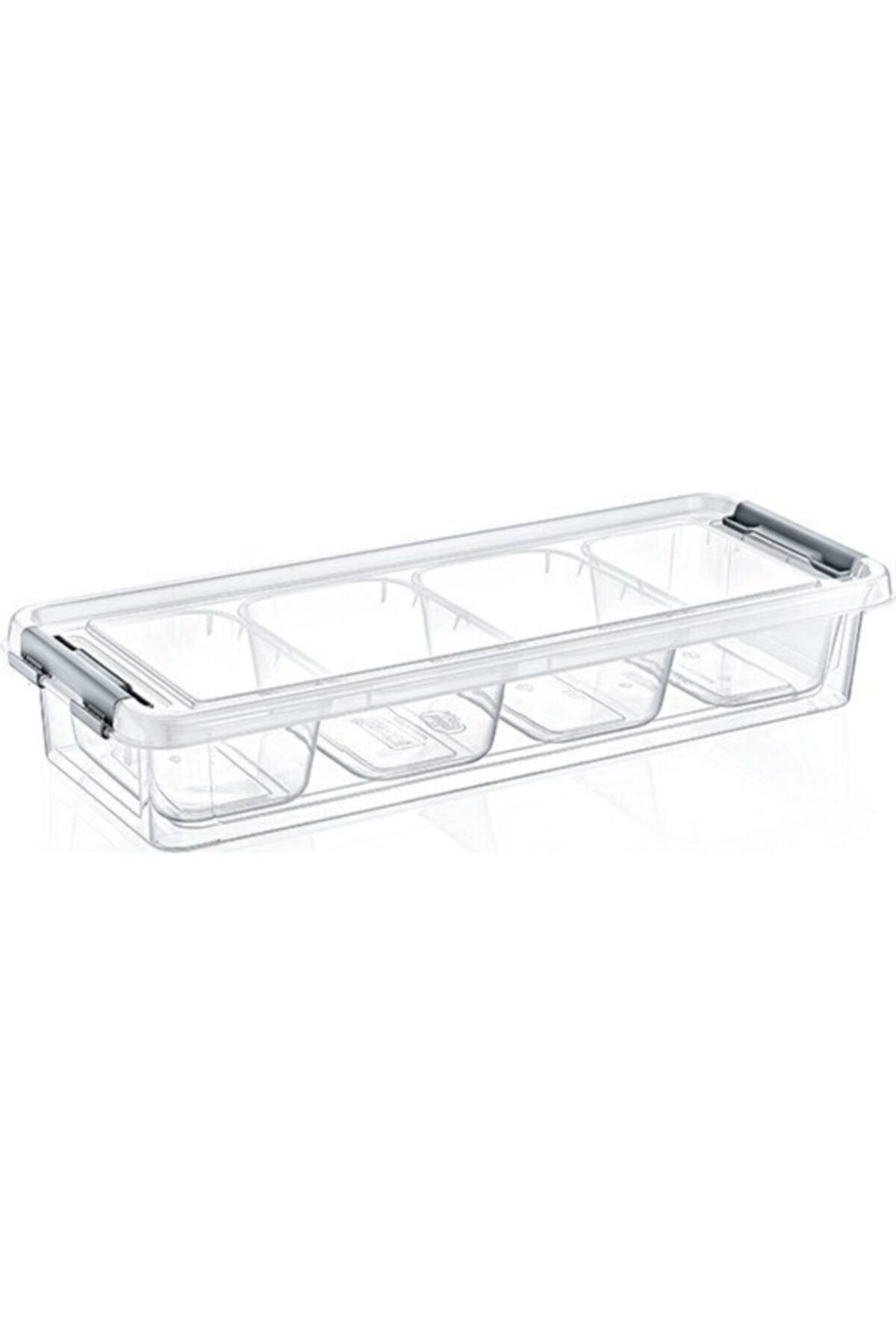 HOBBY LİFE-Storage Container & Storage Box - Grand 4 Compartment Shallow Organizing Box 2.5 Lt 1