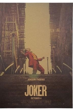 Joker Dc Comıcs Merdiven Sahnesi Retro Poster Af022 SLFAF022