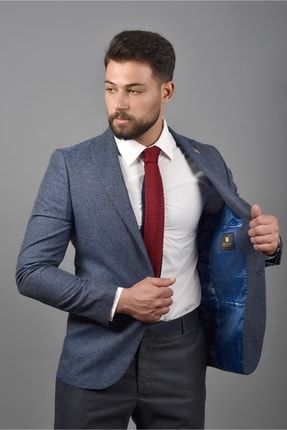 Erkek Blazer Ceket Slim Fit Italyan Kesim E4802