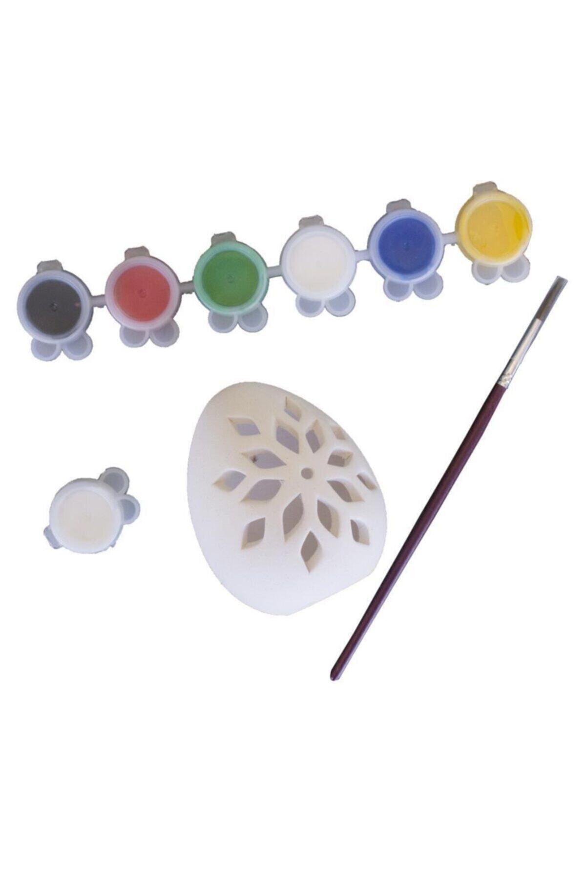 Joy and Toys Desenli Yumurta Seramik Biblo Boyama Seti 18x11x8cm(1