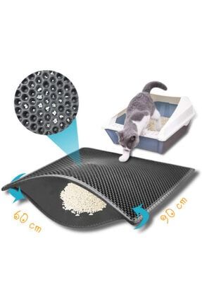 Bypet Buyuk Boy Elekli Kedi Tuvalet Onu Paspasi 90x60cm Gri Trendyol