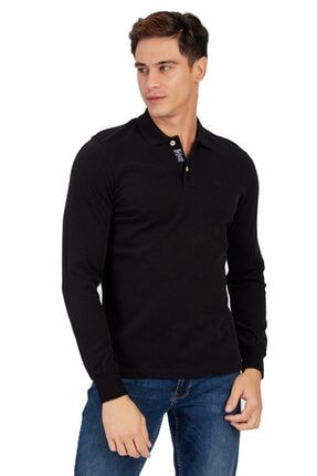 Erkek Siyah Polo Sweatshirt - Kıladno GLVWM14180001