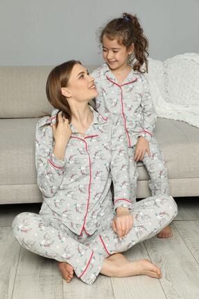 Pamuklu Likrali Biyeli Düğmeli Pijama Takım 20258033