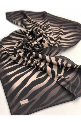 Kadın Kahverengi Zebra Desen Modal Şal FF2206