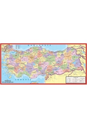 Il Il Türkiye Haritası 32x68 Cm. KSC260270-99