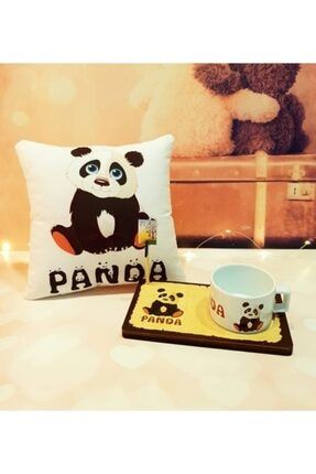 Sevimli Panda Yastık Ve Kupalı Notluk Özel Hediye Seti P1867S6599