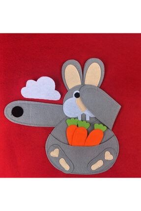 1-2 Yaş Montessori Eğitim Kitabı Kırmızı Tavşanlı Kapak Tasarım KRMZ01TVS