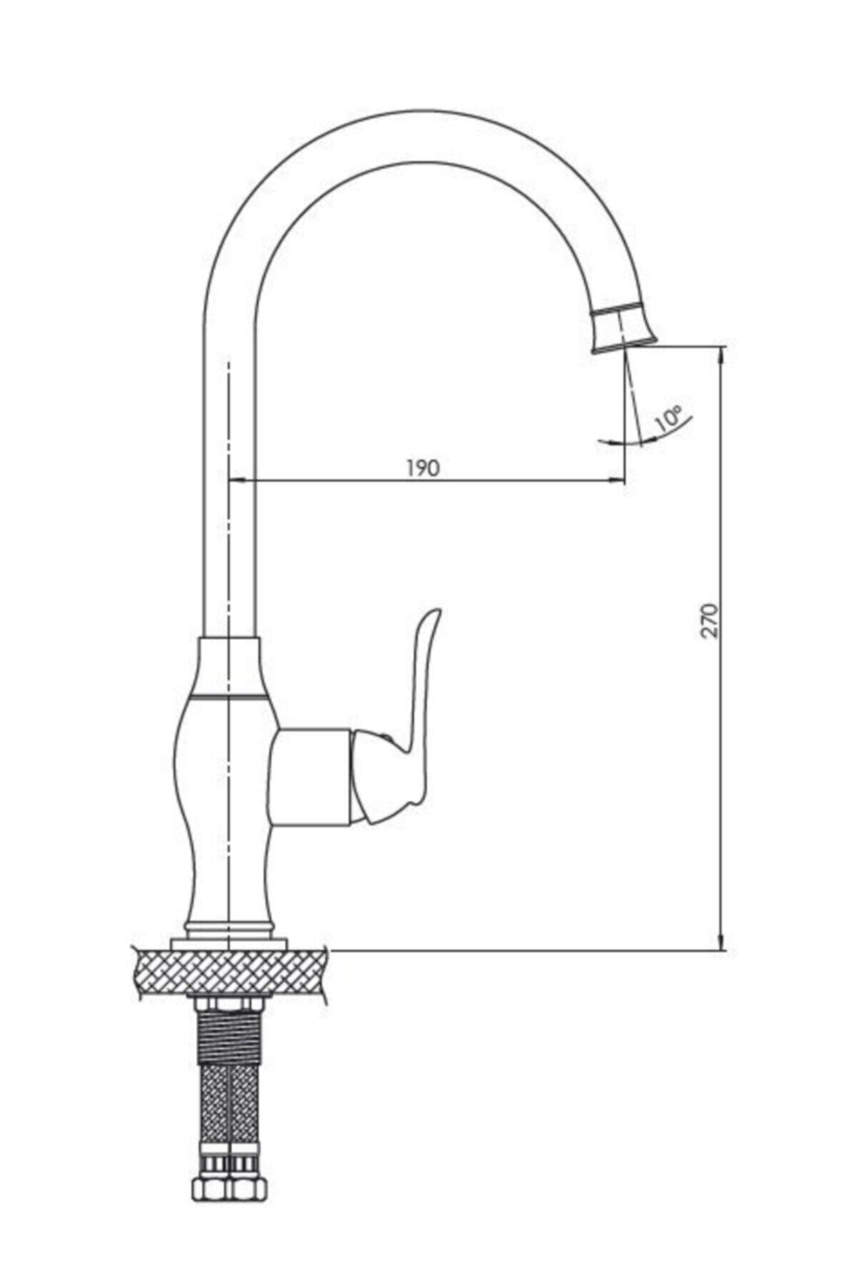 GPD-Mte150 Tauro Single Body Sink Faucet (tsen817) 2