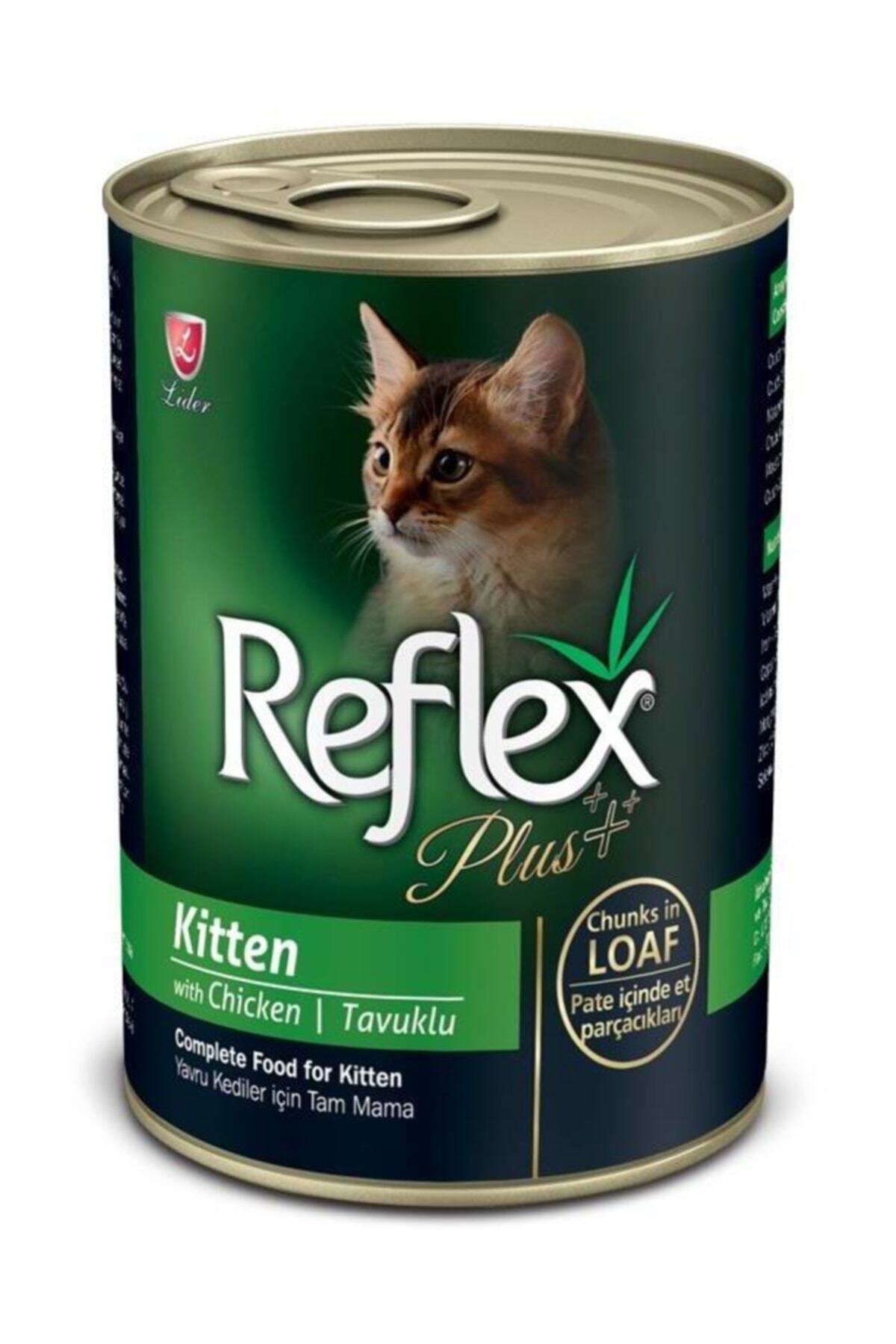 reflex plus pate tavuklu yavru kedi et parcacikli konserve 400 gr fiyati yorumlari trendyol