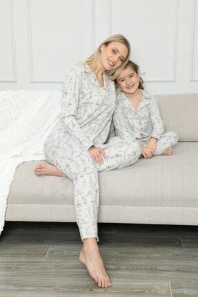 Pamuklu Likrali Biyeli Düğmeli Pijama Takım 20258040